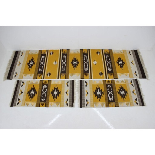 Ensemble de 3 tapis Kilim en laine, 1960