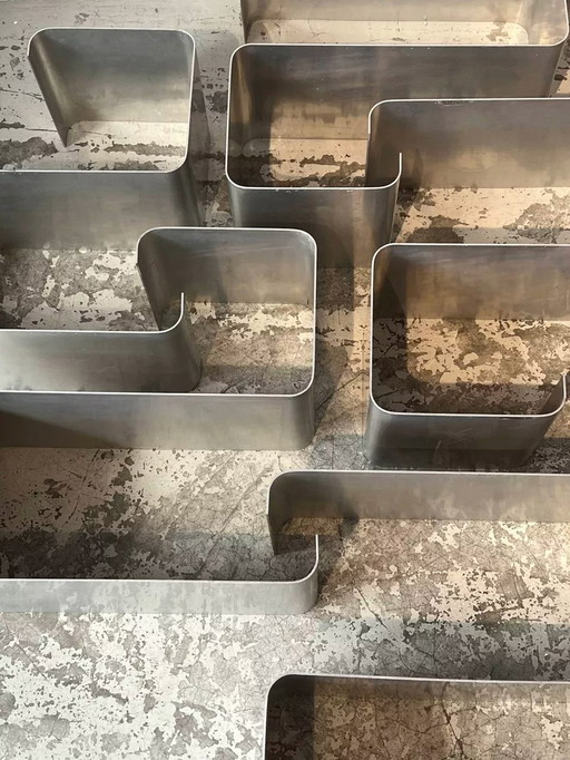 Ensemble D'Étagères Murales Zigzag Par Joëlle Ferlande & François Monnet