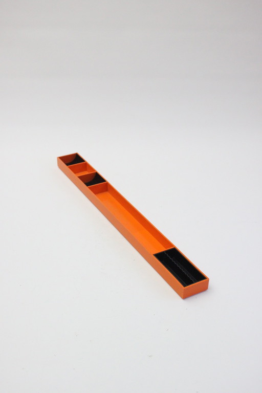 Kartell Orange Space Age Desk Organiser By Pio Manzu