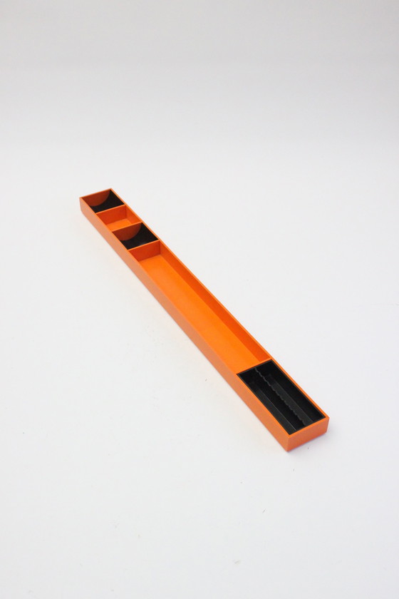 Image 1 of Kartell Orange Space Age Desk Organiser By Pio Manzu