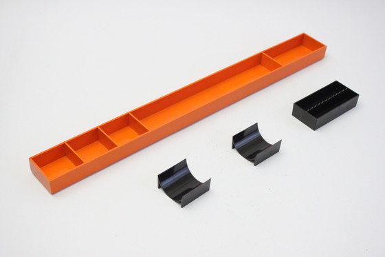 Image 1 of Kartell Orange Space Age Desk Organiser By Pio Manzu