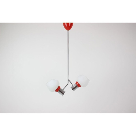 Image 1 of Lustre vintage en métal de Drupol, Tchécoslovaquie 1970