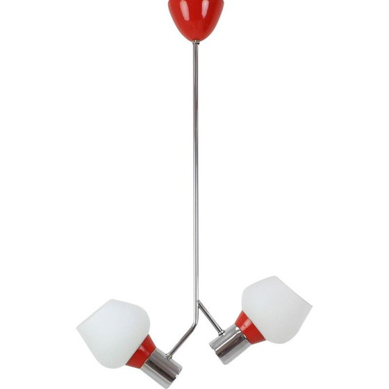 Image 1 of Lustre vintage en métal de Drupol, Tchécoslovaquie 1970