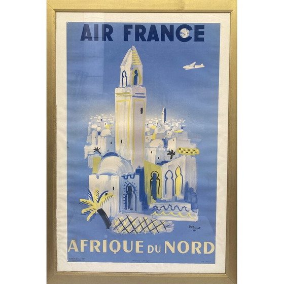 Image 1 of Affiche de voyage Air France Afrique du Nord par Bernard Villemot, 1946