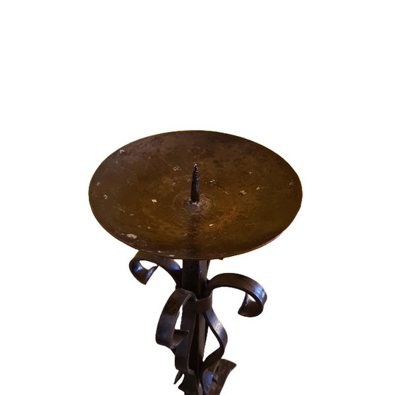 Image 1 of Chandelier en fer forgé avec boucles, 1970