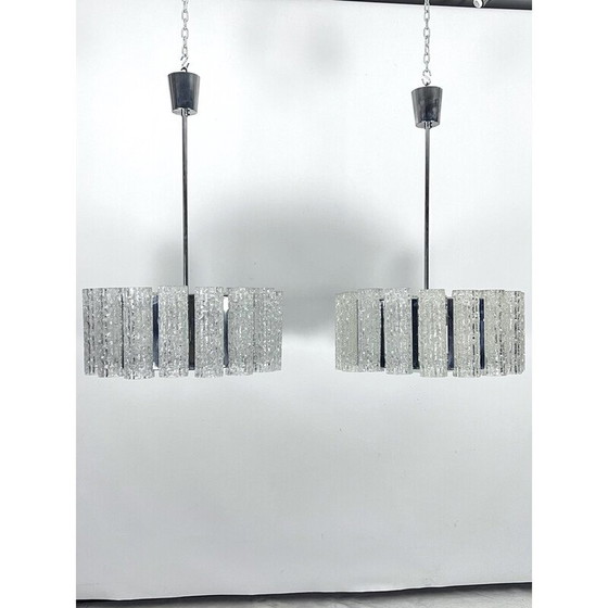 Image 1 of Paire de lustres vintage en verre de Murano, Italie 1960