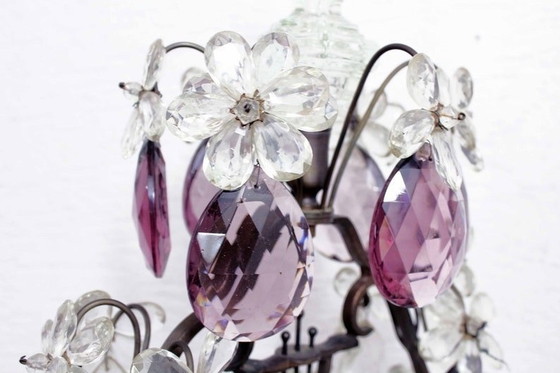 Image 1 of Lampe de table "Girandole" avec vignes en cristal