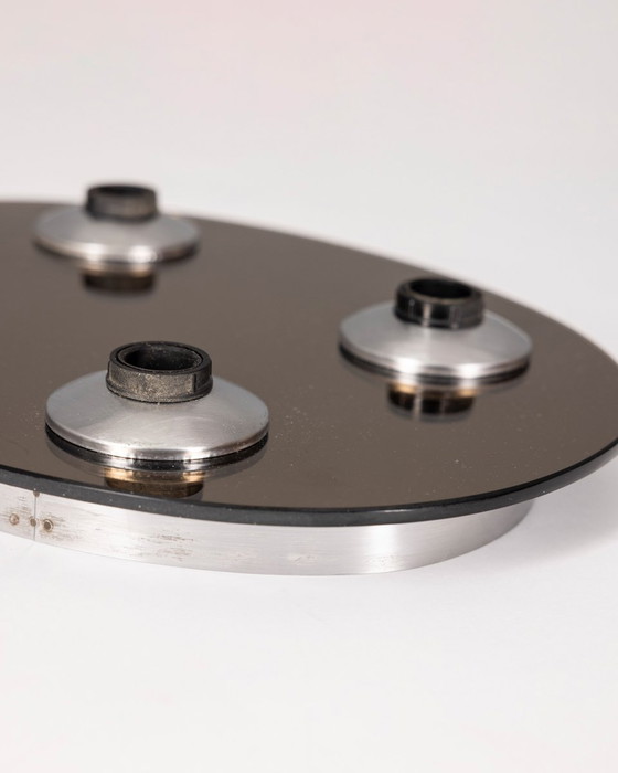 Image 1 of Plafonnier Vintage 1960S en verre avec 4 lumières Design Italien