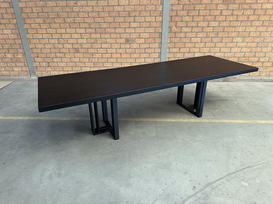 Image 1 of Qliv, Table T2 300X100Cm Chêne Coal Black