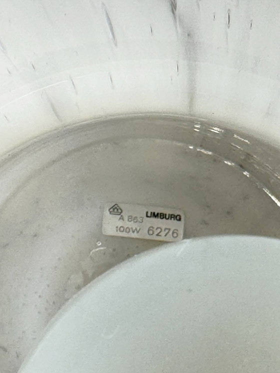 Image 1 of Magnifique lampe de table en verre en forme de champignon, provenant du Limbourg, en Allemagne, années 1970.