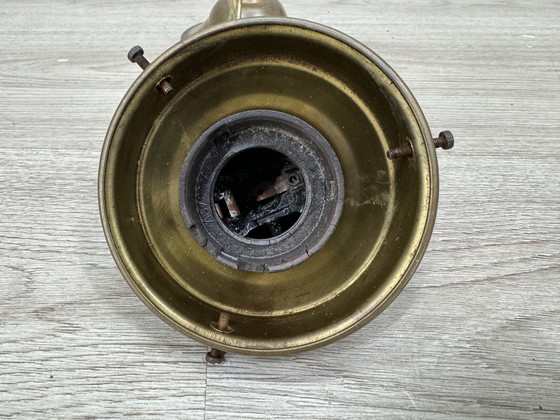 Image 1 of Lampe pendante art déco marbrée unique