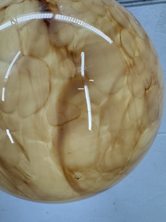 Image 1 of Lampe pendante art déco marbrée unique