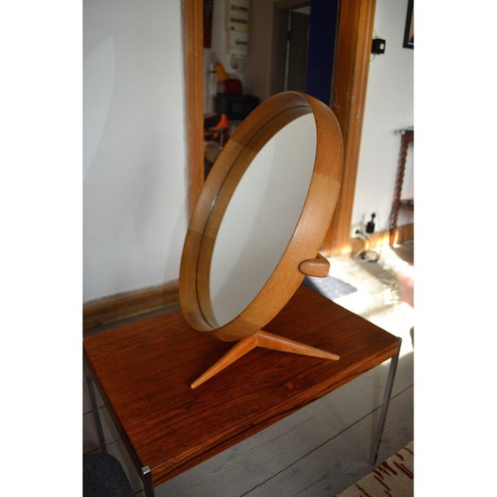 Image 1 of Miroir vintage en bois encadré par Uno et Osten Kristiansson pour Luxus, Suède 1960