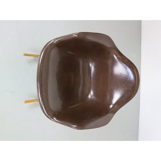 Image 1 of Fauteuil à bascule vintage "RAR" marron par Charles et Ray Eames pour Herman Miller, 1977