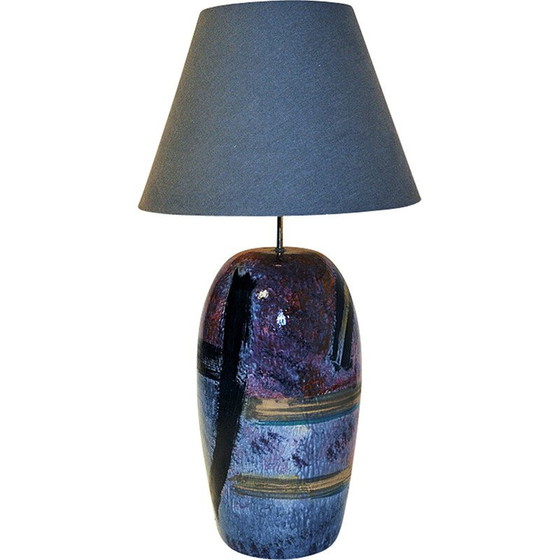Image 1 of Lampe de table vintage "Créole" en céramique émaillée par Cilla Adelcreutz et Lars Jöransson, Suède 1980