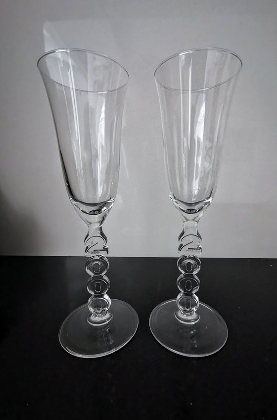 Image 1 of Verres à champagne Luminarc, édition spéciale année 2000