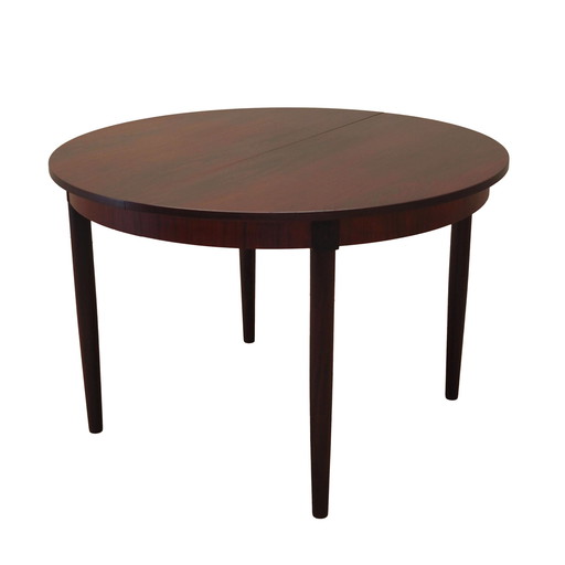 Table ronde en bois de rose, Design danois, 1970S, Production : Danemark