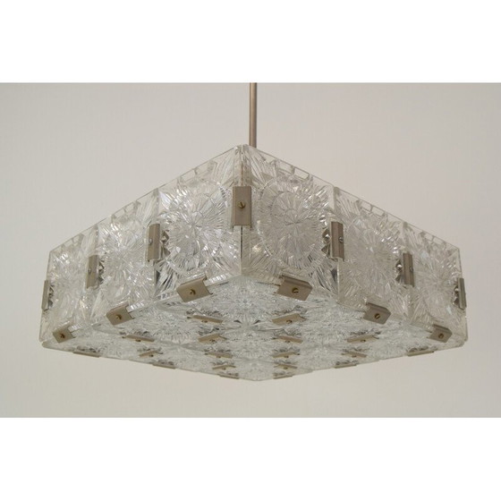 Image 1 of Lampe suspendue en verre du milieu du siècle par Kamenicky Senov, Tchécoslovaquie, années 1960