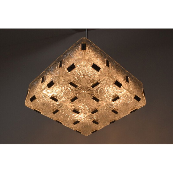Image 1 of Lampe suspendue en verre du milieu du siècle par Kamenicky Senov, Tchécoslovaquie, années 1960