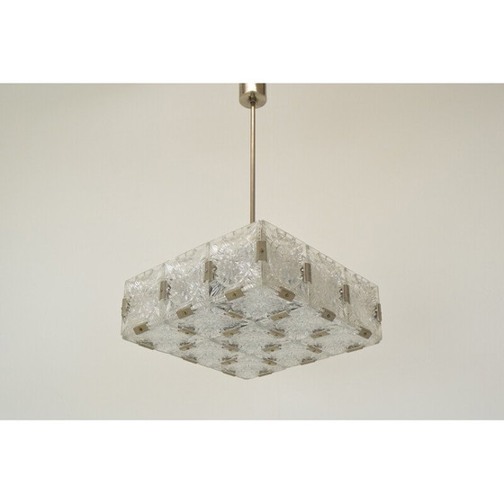 Image 1 of Lampe suspendue en verre du milieu du siècle par Kamenicky Senov, Tchécoslovaquie, années 1960