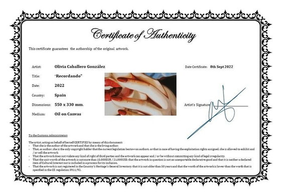 Image 1 of Tableau • Olivia Caballero • Recordando • Art Contemporain • 2022