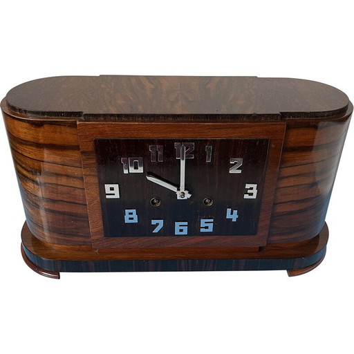 Horloge de cheminée Vintage Art Deco, Allemagne années 1930