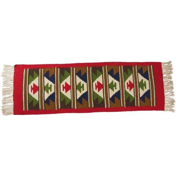 Image 1 of Tapis vintage en laine réversible Kelim, 1960