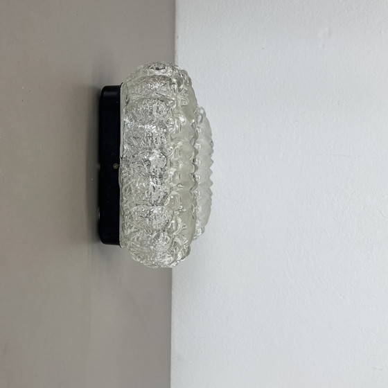 Image 1 of Ensemble de deux appliques murales en verre "Bubble" de style Tynell, Allemagne, années 1970