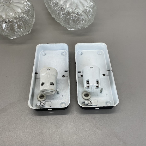 Image 1 of Ensemble de deux appliques murales en verre "Bubble" de style Tynell, Allemagne, années 1970