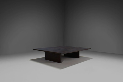 Grande table basse en bambou et wengé par Axel Vervoordt, Belgique