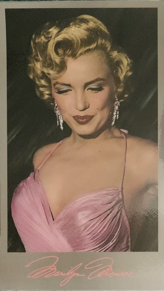 Image 1 of Marilyn Monroe "Cinq fois Marilyn, 1987". Signé dans la plaque. Phil Stern. Photo lithographique en couleur,