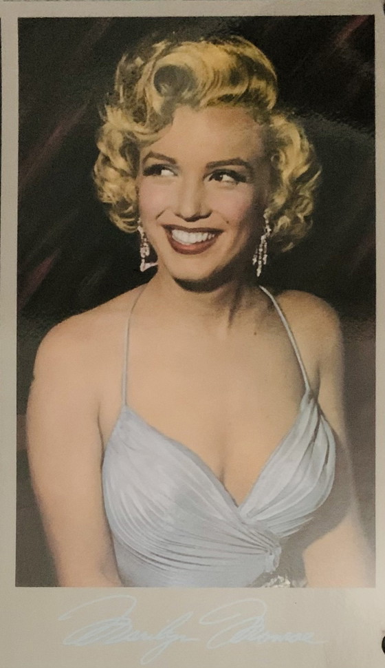 Image 1 of Marilyn Monroe "Cinq fois Marilyn, 1987". Signé dans la plaque. Phil Stern. Photo lithographique en couleur,