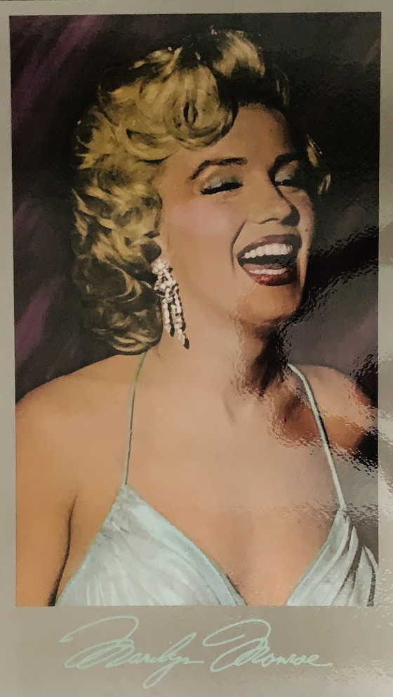 Image 1 of Marilyn Monroe "Cinq fois Marilyn, 1987". Signé dans la plaque. Phil Stern. Photo lithographique en couleur,