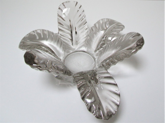 Image 1 of Bougeoir Fleur Verre Pierre D'Avesn