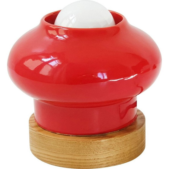 Image 1 of Lampe vintage en céramique et pin de Porzellan, Allemagne 1960