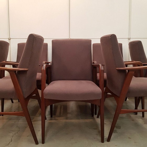 Image 1 of Ensemble de 8 fauteuils vintage en teck, Danemark