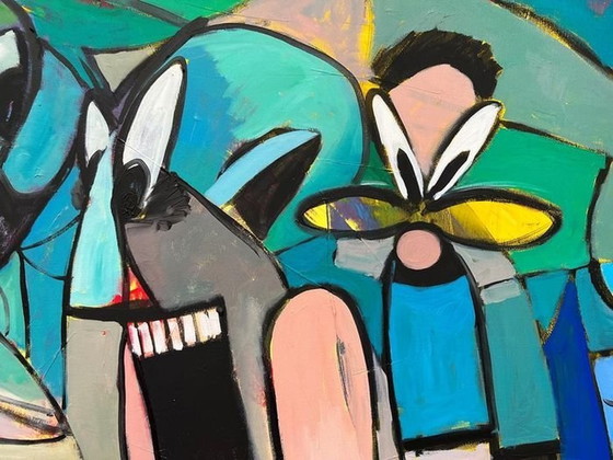 Image 1 of Peinture • Sex Therapy • Andrzej Gudanski • Art Contemporain • Élémentarisme Abstrait • Xxl • 2022