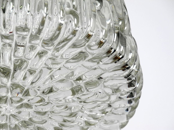 Image 1 of Extrêmement rare et lourde lampe pendante en verre du milieu du siècle par Rupert Nikoll Vienne