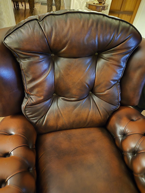 Image 1 of Canapé Chesterfield et fauteuil relax