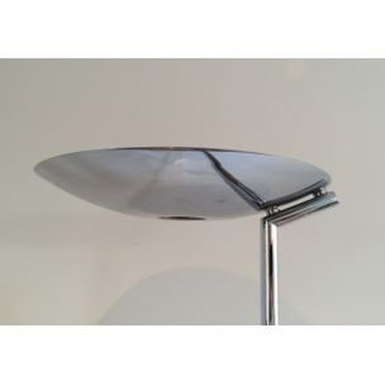 Image 1 of Lampadaire français vintage en acier argenté, 1970-1980