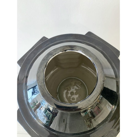 Image 1 of Vase vintage en céramique art déco par Robert Lallemant, France 1940