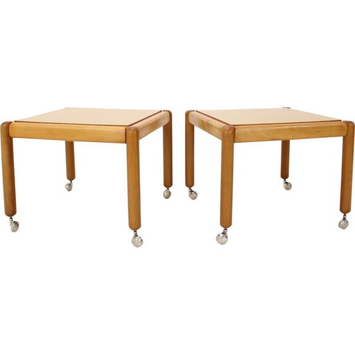 Table de conférence mobile vintage par Ton, Tchécoslovaquie 1970