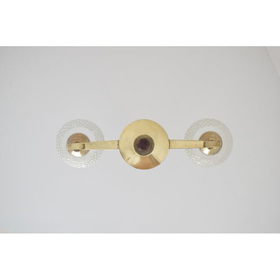 Image 1 of Lustre vintage en laiton par Lidokov, Tchécoslovaquie 1960