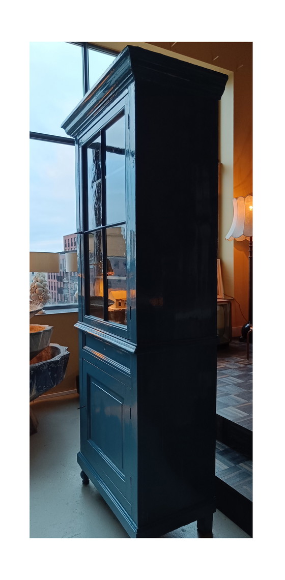 Image 1 of Vitrine hollandaise du 19e siècle en laque des Highlands