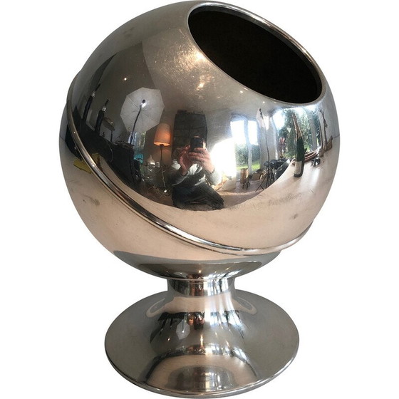 Image 1 of Seau à glace vintage chromé, 1970