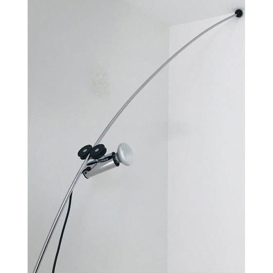 Image 1 of Lampadaire vintage "Molla" en acier chromé par C. Leonardi et F. Stagi pour Lumenform, Italie 1971