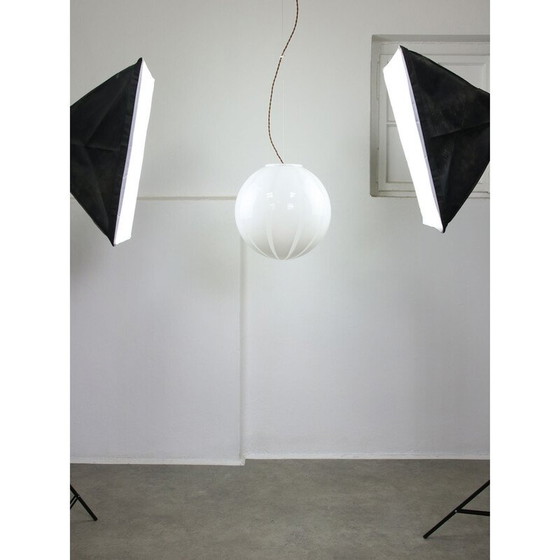 Image 1 of Lampe suspendue Swirl Globe, Italie 1970