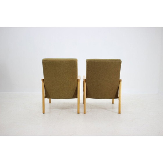 Image 1 of Paire de fauteuils vintage en bois de hêtre, Tchécoslovaquie 1960