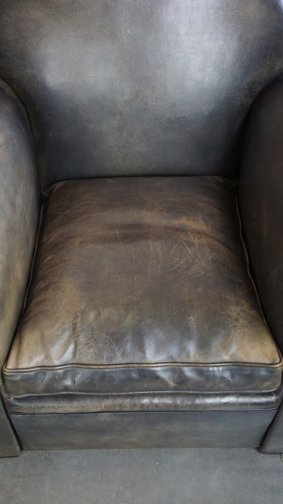 Image 1 of Fauteuil Bart Van Bekhoven Design en cuir de mouton