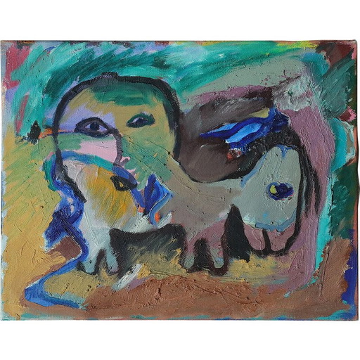 Peinture vintage de Lennart Lilja, 1950